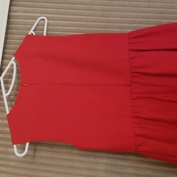 𝅺Valentine dress Girls Sz 10 140/64 Vintage Red Dress Red Sequin Bow Sleeveless - Picture 8 of 12